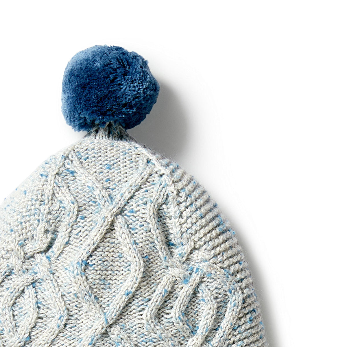 Wilson + Frenchy | Knitted Cable Bonnet - Bluestone Fleck