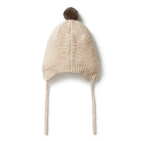 Wilson + Frenchy | Knitted Cable Bonnet - Oatmeal Melange