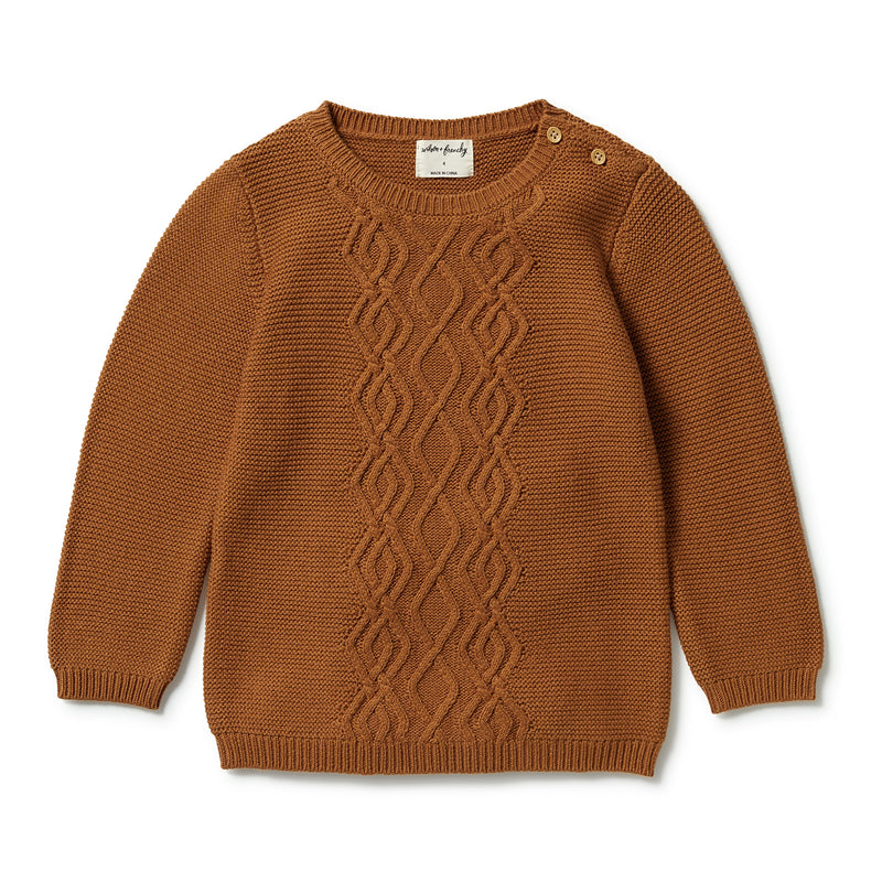 Wilson + Frenchy | Knitted Cable Jumper - Spice