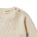 Wilson + Frenchy | Knitted Cable Jumper - Sand Melange