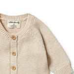 Wilson + Frenchy | Knitted Button Growsuit - Oatmeal Melange