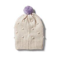 Wilson + Frenchy - Oatmeal Melange Knitted Spot Beanie