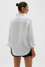 Assembly Label | White Xander Linen Shirt