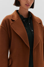 Assembly Label | Sadie Single Breasted Coat - Burnt Ochre L/XL